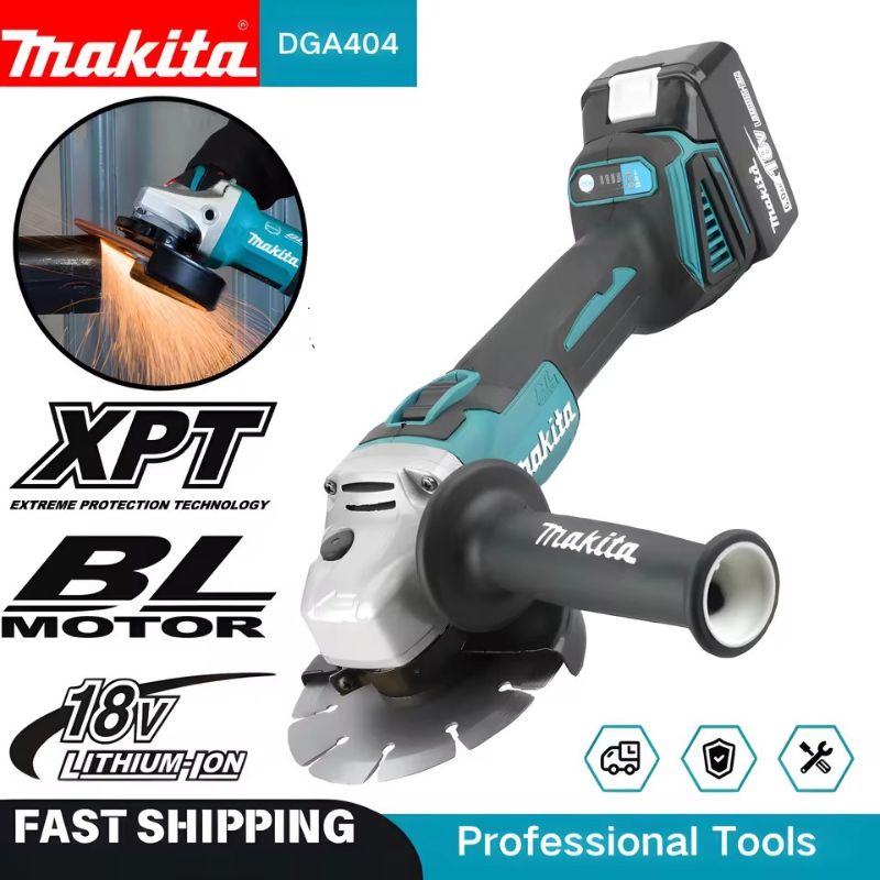 Brushless Angle Grinder Battery Powered - Smerigliatrice angolare Makita DGA404 a 4