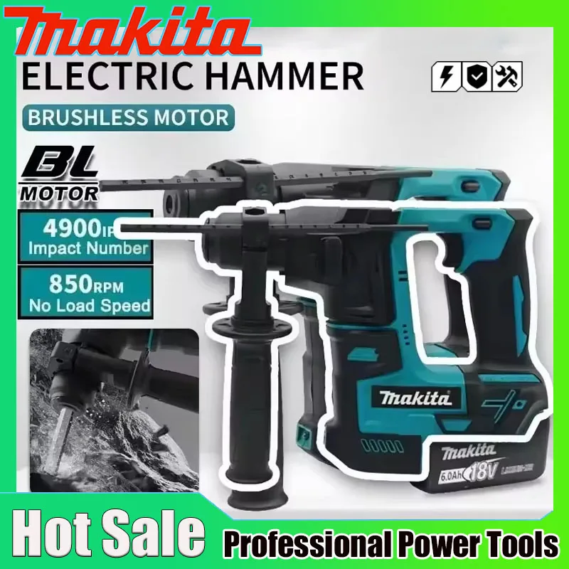 Brushless Cordless Electric Drill 18V - Martello Elettrico Senza Spazzole Makita, Trapano