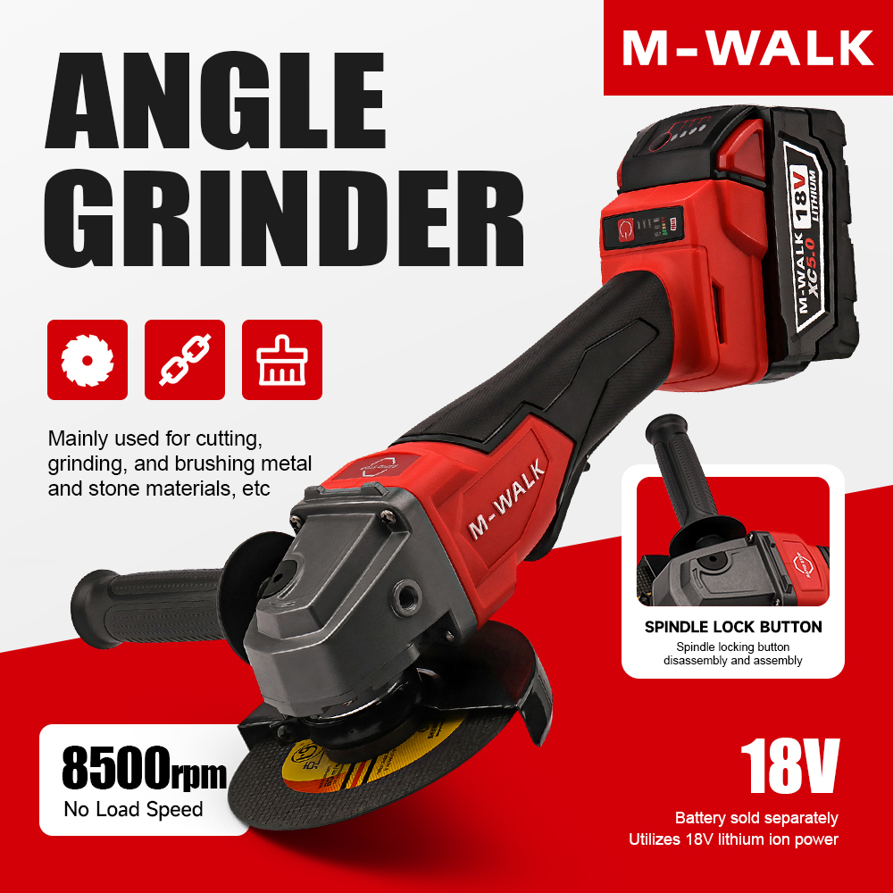 Brushless Angle Grinder Battery Powered - Smerigliatrice Angolare Brushless ad Alta Velocità