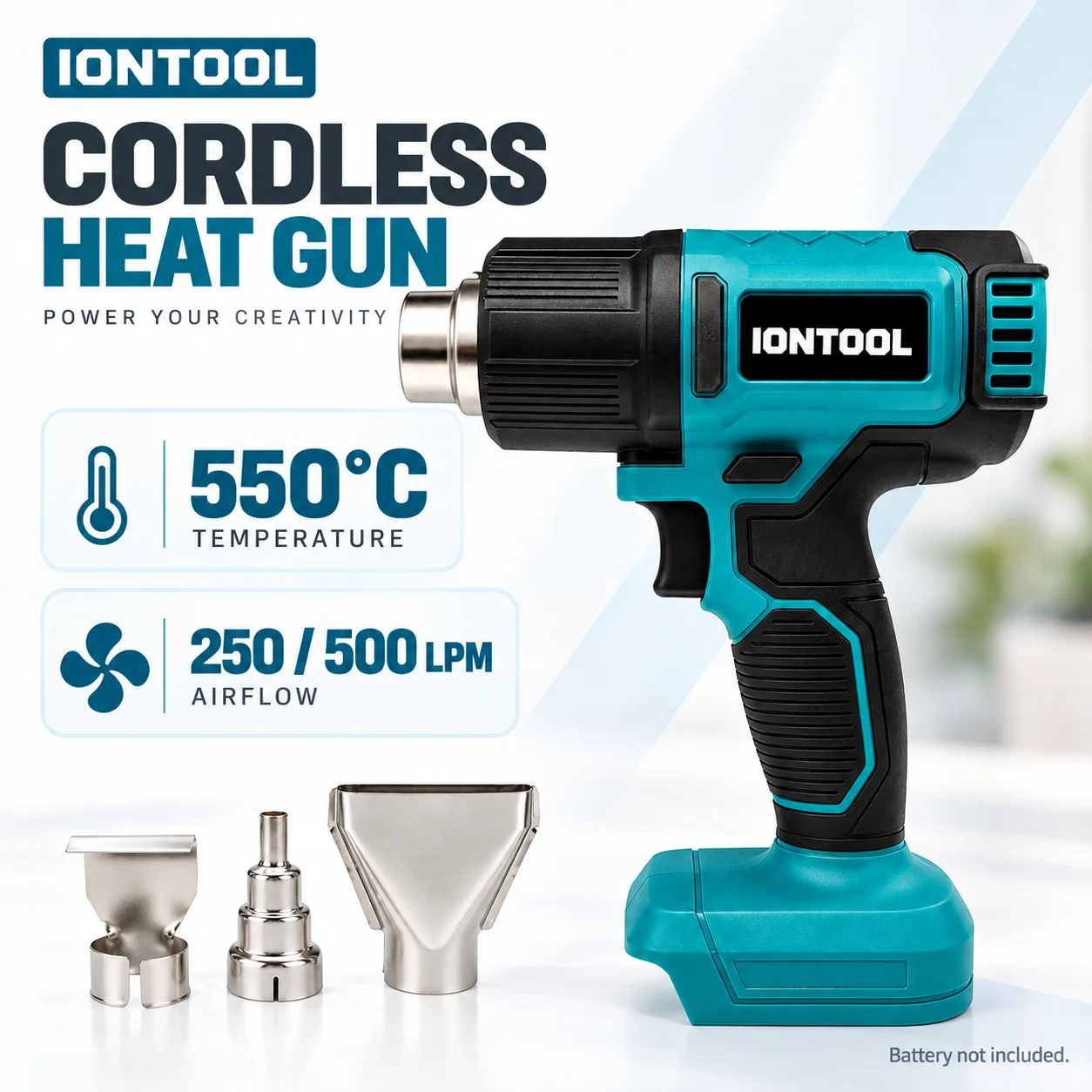 Cordless Heat Gun For Shrink Tubing - IONTOOL Pistola Termica Senza Fili 550