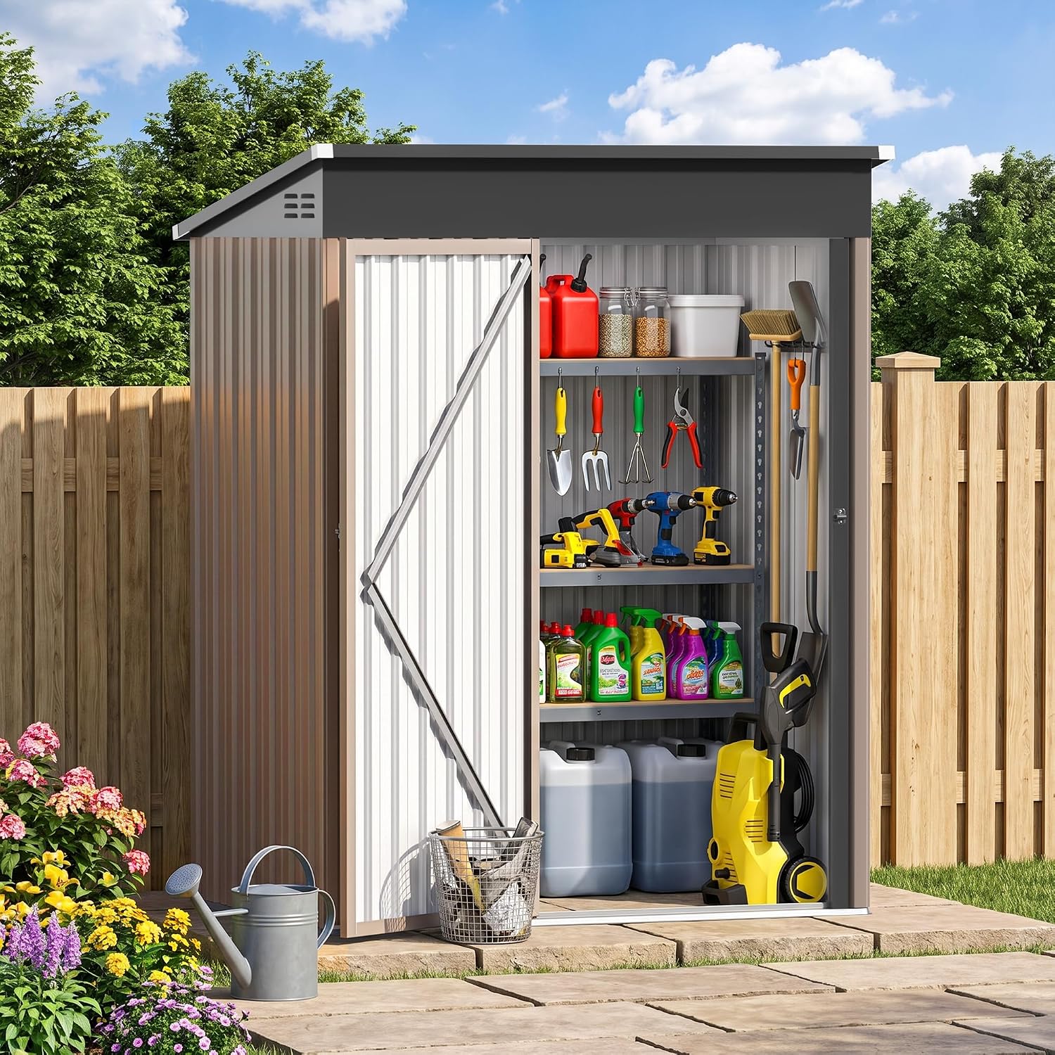 Capanno in metallo 5x3FT con t - Garden Tools recensione e prezzo