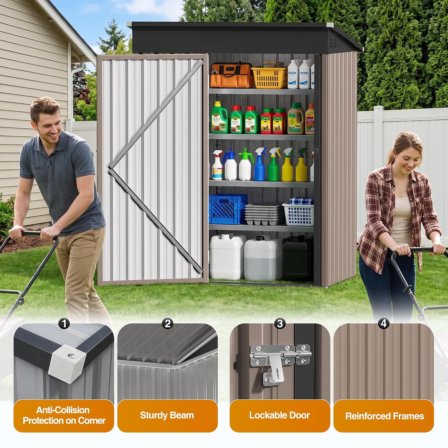 Capanno in metallo 5x3FT con t - Garden Tools recensione e prezzo