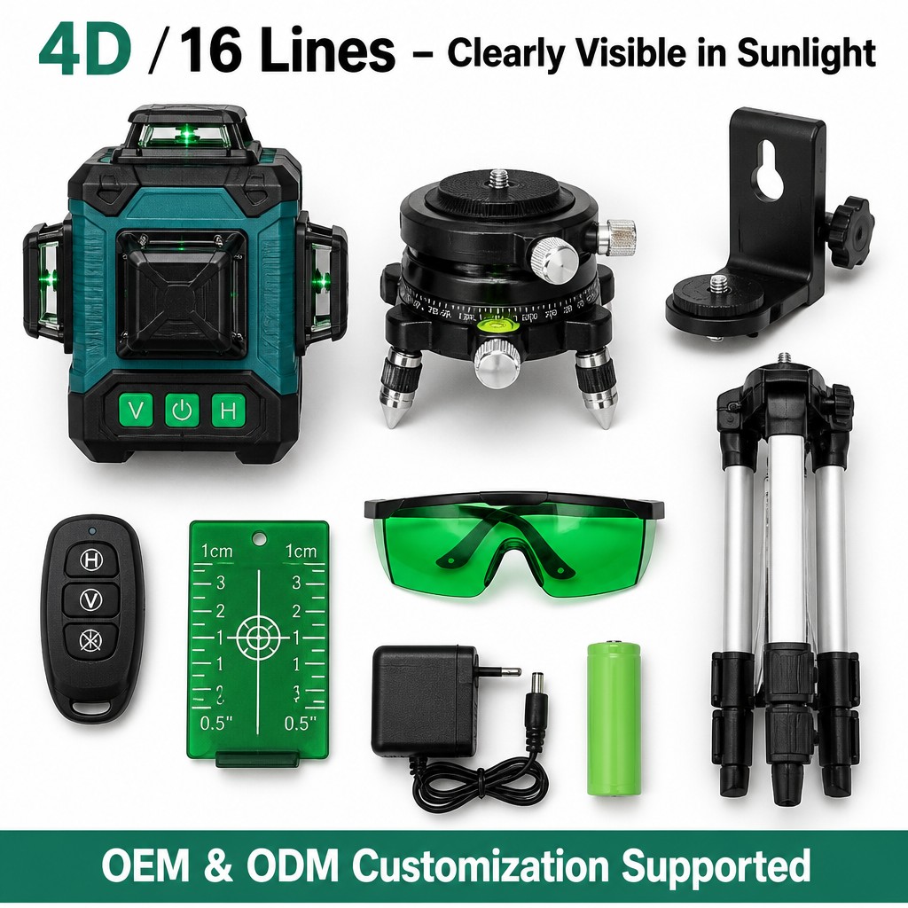 Livella laser verde a 16 linee - Laser Level 16 Lines 4D Green recensione e prezzo