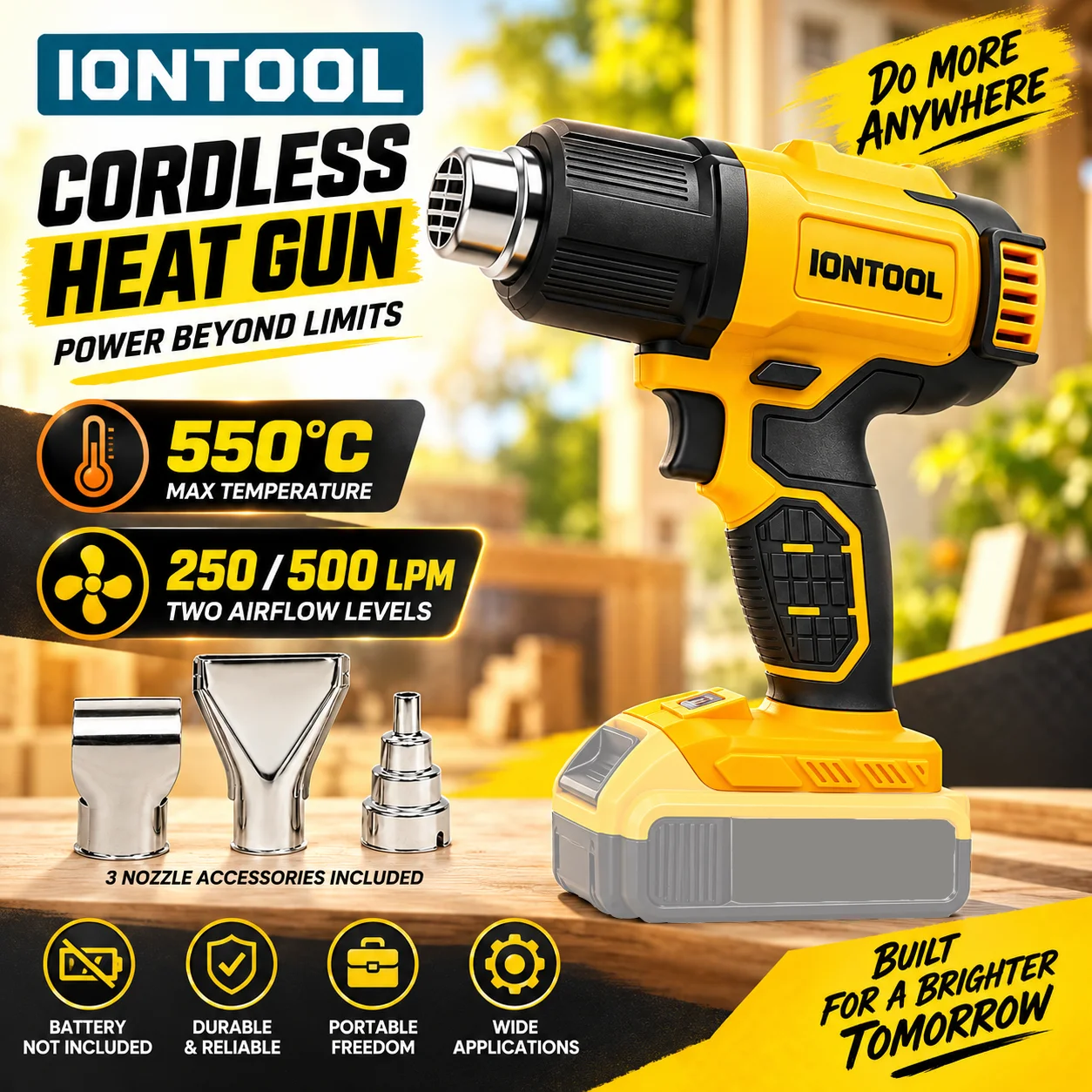 IONTOOL 550 ℃   Pistola termic - Cordless Heat Gun For Shrink Tubing recensione e prezzo